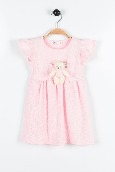 pembe-3-7-yas-ayi-oyuncakli-kol-firfirli-kiz-cocuk-elbise-169826
