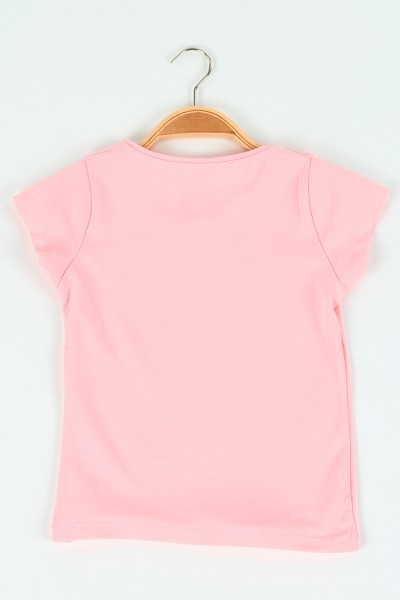Pembe (3-7 yaş) Baskılı Kız Çocuk Tişört 119896