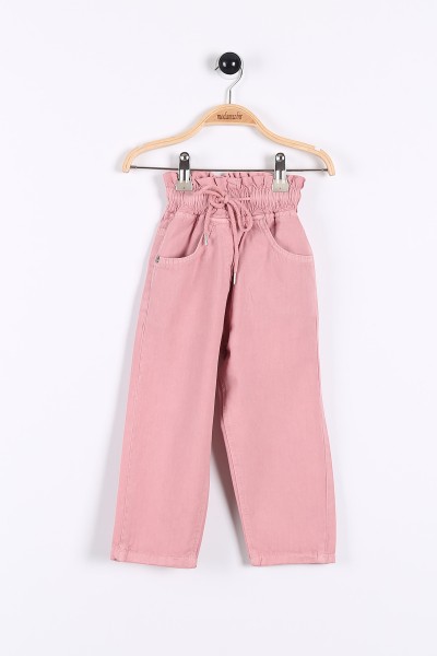 pembe-3-7-yas-buzgulu-bel-baglamali-kiz-cocuk-pantolon-174791