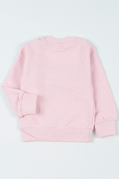 Pembe (3-7 Yaş) Love Baskılı Kız Çocuk Sweatshirt 92593