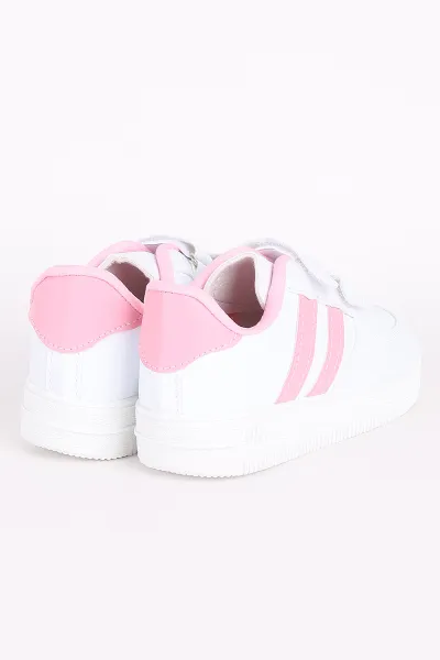 Pembe (30-35 Filet)Kalın Taban Delikli Cırtlı Şerit Çizgili Çocuk Spor Ayakkabı 347864