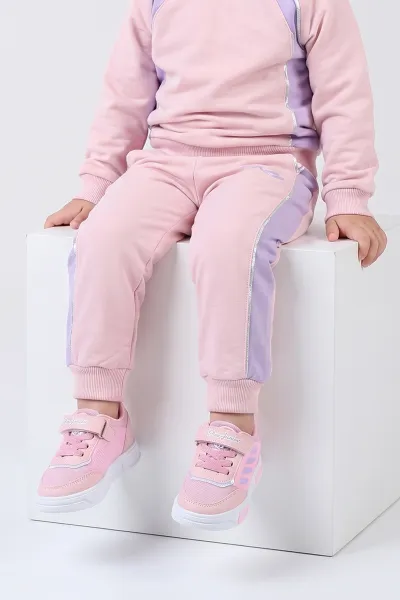 Pembe ( 31 - 35 ) Bağcıklı Cırt Bantlı Kız Çocuk Spor Ayakkabı 488160
