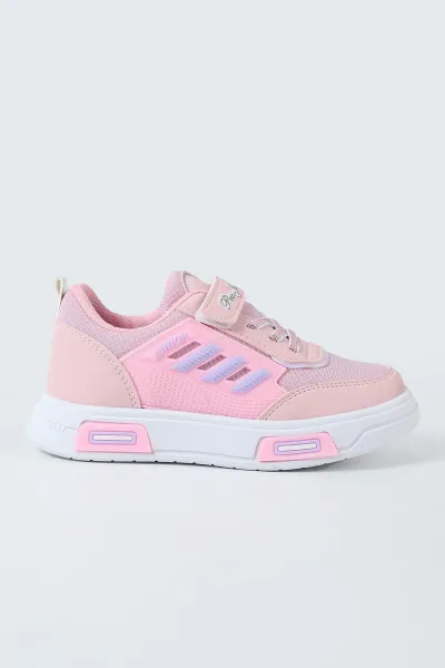 Pembe ( 31 - 35 ) Bağcıklı Cırt Bantlı Kız Çocuk Spor Ayakkabı 488160