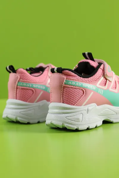 Pembe (31-35) Baskılı Kalın Taban Çocuk Spor Ayakkabı 259404