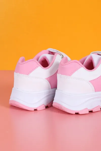 Pembe (31-35) Cırtlı Bağcıklı Çocuk Spor Ayakkabı 300660
