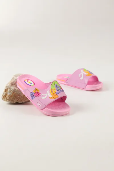 Pembe ( 31 - 35 ) Figürlü Kız Çocuk Terlik 462497