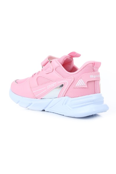 Pembe (31-35 Filet) Cırtlı Lastikli Sport Baskılı Kız  Çocuk Spor Ayakkabı 169062