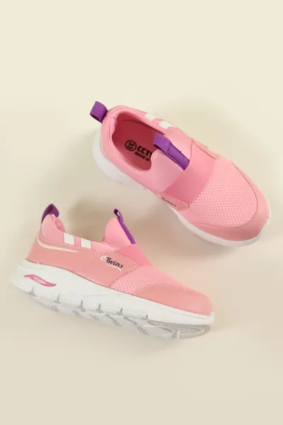 Pembe (31-35 Filet) Twins Baskılı Triko Bağcıksız  Çocuk Spor Ayakkabı 257286