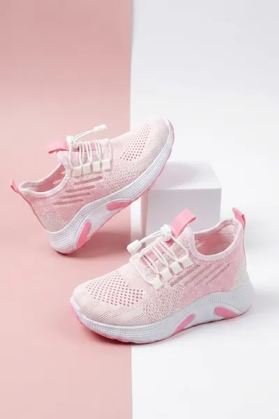 Pembe (31-35)File Sıkılabilen Lastikli Bağcıklı Kız Çocuk Spor Ayakkabı 472059