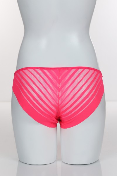 Pembe 3687 Bikini Ön Arka Transparan Bant Külot 102376