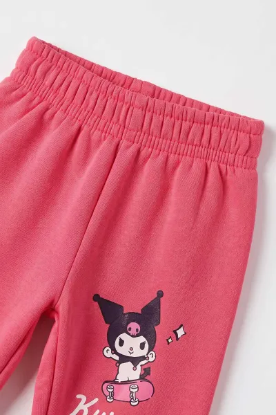Pembe (4-10 Yaş) Karakter Baskılı 3 İp Şardonlu Kız Çocuk Kışlık Takım 500562