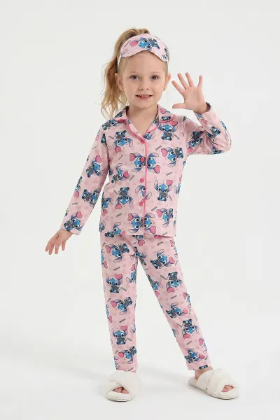 pembe-4-12-yas-baskili-uzun-kol-on-dugmeli-goz-bandi-detayli-kiz-cocuk-pijama-takim-453260
