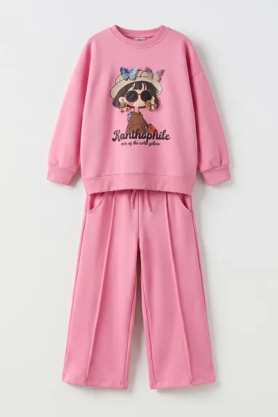 pembe-4-12-yas-baskili-ve-aksesuarli-oysho-kiz-cocuk-2li-takim-502002