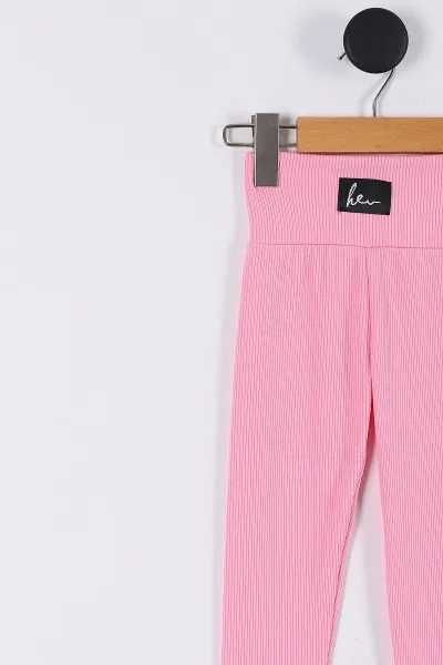 Pembe (4-12 Yaş) He Armalı Fitilli Kız Çocuk Tayt 269393