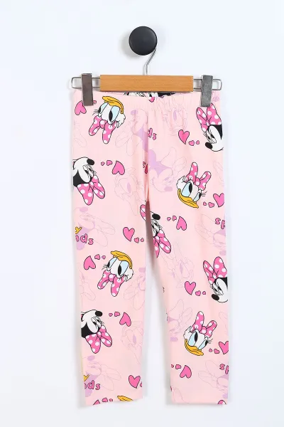 Pembe (4-12 Yaş) My Friends Baskılı Ön Düğmeli Göz Bandı Detaylı Kız Çocuk Pijama Takım 337937