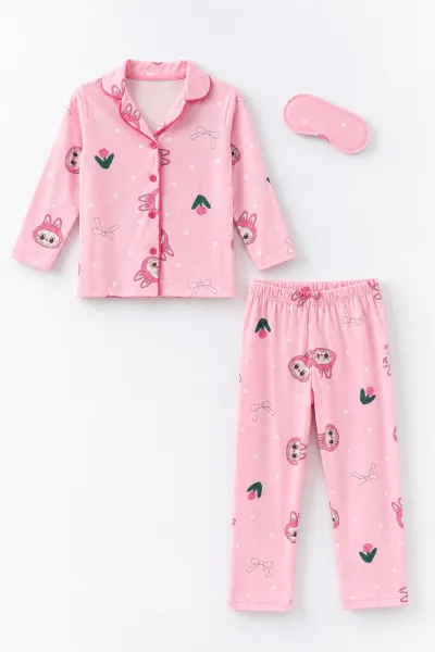 pembe-4-12-yaskarakter-desenli-uzun-kol-on-dugmeli-kiz-cocuk-pijama-takim-500678