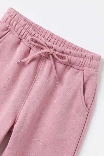 Pembe (4-12 Yaş)Love Kalp Nakışlı  3 İp Şardonlu Kız Çocuk Kışlık Takım 497779