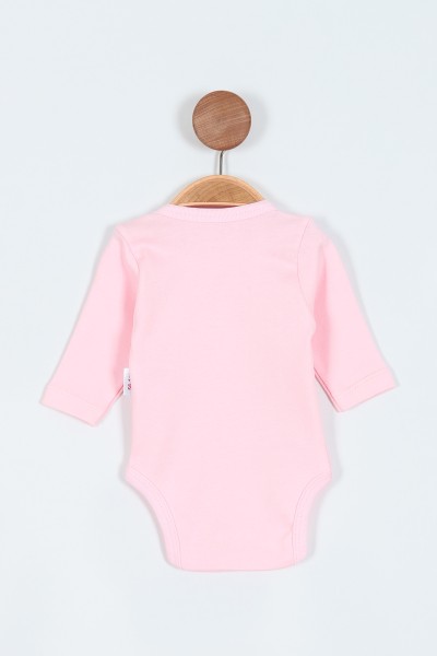 Pembe (4-6 Yaş) Düz Uzun Kol Kız Çocuk Badi 207417