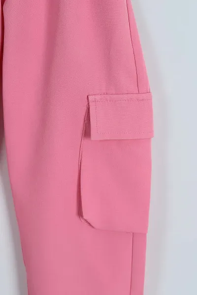 Pembe (4-9 Yaş) Double Kargo Kız Çocuk Pantolon 246167
