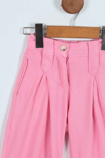 Pembe (4-9 Yaş) Üçgen Köprülü Kız Çocuk Pantolon 246185