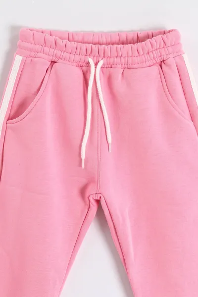 Pembe (5-12 Yaş)Kolej Ceketli 3 İp Şardonlu Kız Çocuk Kışlık Takım 498909