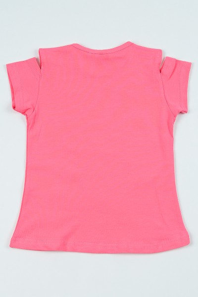 Pembe (5-8 yaş) Flamingo Baskılı Kız Çocuk Tşört 105051