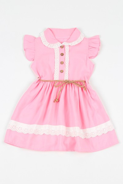pembe-5-8-yas-yaka-ve-etegi-dantelli-kiz-cocuk-elbise-108746