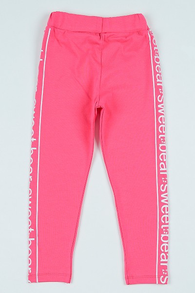 Pembe (5-8 yaş ) Yanları Baskılı Kız Çocuk Tayt 105412