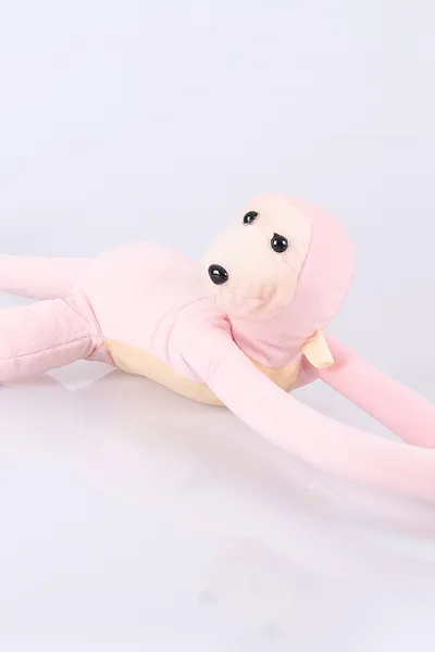 Pembe 50 Cm Peluşlu Sesli Maymun 300009