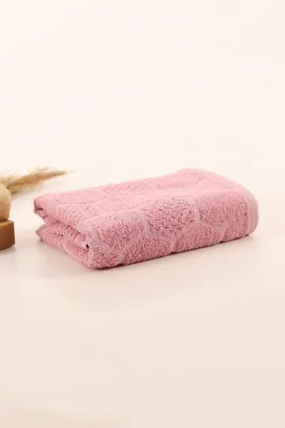 pembe-50x90-cm-bella-home-petek-desenli-el-havlusu-395570
