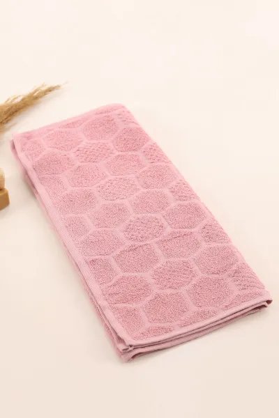 Pembe 50x90 Cm Bella Home Petek Desenli El Havlusu 395570