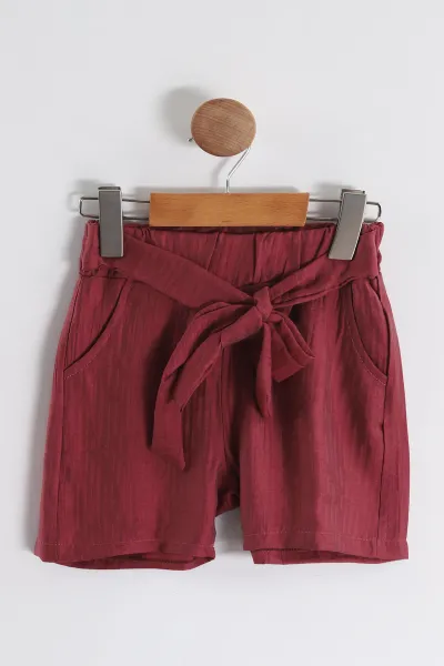 Pembe (6-10 Yaş) Şort ve Kolyeli Kız Çocuk Yazlık Takım 467172