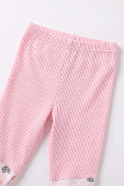 Pembe (6-12 Ay) Kalp  Baskılı   Kapüşonlu Yelekli Kız Bebek 3'lü Takım 480233