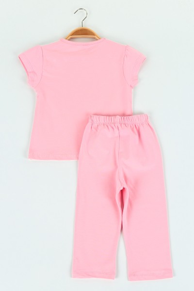 Pembe (6-12 Yaş)Cool Baskılı Kız Çocuk İkili Takım 120411