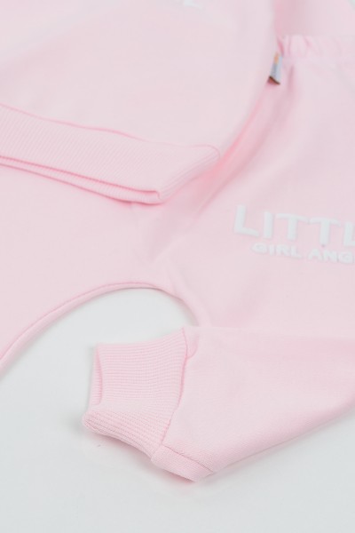 Pembe (6-18 Ay) Lıttle Gırl Angel Baskılı Kız Çocuk Takım 136717