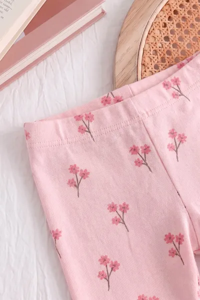 Pembe (6-18 Ay) Tavşan Ve Fare Basklı Taytlı Kız Bebek 2'li Takım 479152