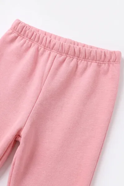 Pembe (6-24 Ay) Ayıcık Nakışlı Çizgili Hırkalı 3 İp Şardonlu Kız Bebek 3'lü Takım 497161