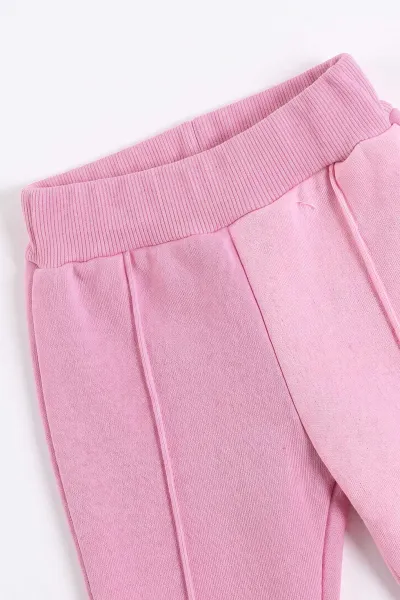 Pembe (6-24 Ay) Baskılı Kapüşonlu Alt Çimalı 3 İp Şardonlu Kız Bebek Kışlık Takım 499493