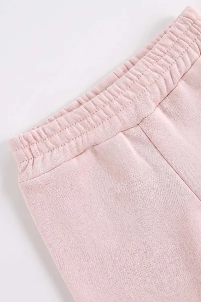 Pembe (6-24 Ay) C Nakışlı Kolej Ceketli  3 İp Şardonlu Kız Bebek Kışlık Takım 485271