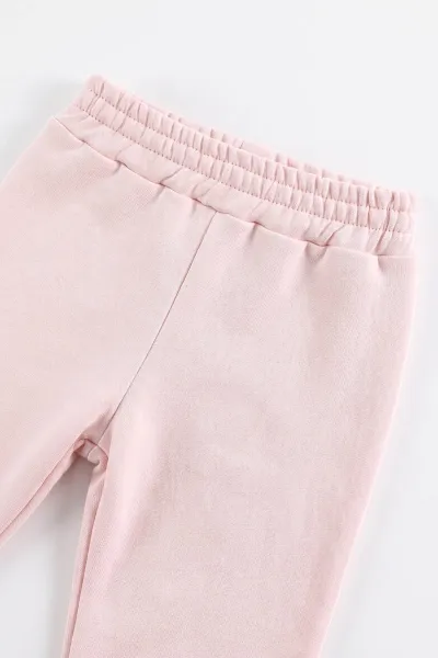 Pembe (6-24 Ay) C Nakışlı Kolej Ceketli İçi Peluş Kız Bebek Kışlık Takım 493945
