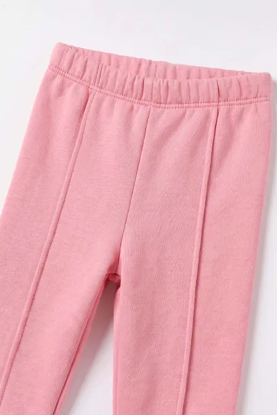 Pembe (6-24 Ay) Çiçek Nakışlı Kapüşonlu Hırkalı 3 İp Şardonlu Kız Bebek 3'lü Takım 497166