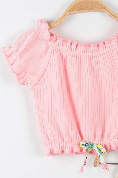 Pembe (6-24 Ay) Flamingo Desenli Kız Bebek Takım 175715