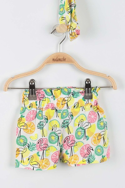 Pembe (6-24 Ay) Flamingo Desenli Kız Bebek Takım 175715
