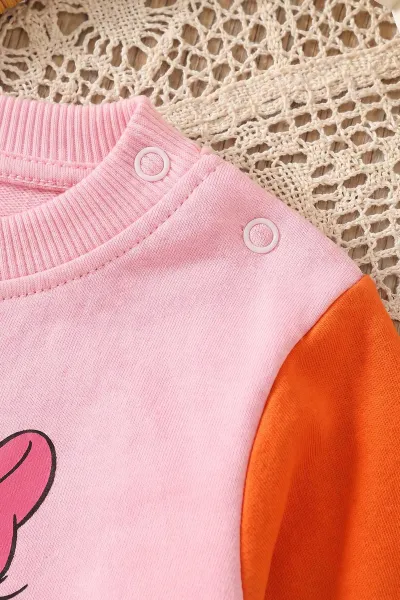 Pembe (6-24 Ay) Karakter Baskılı   2'li Kız Bebek Takım 472683
