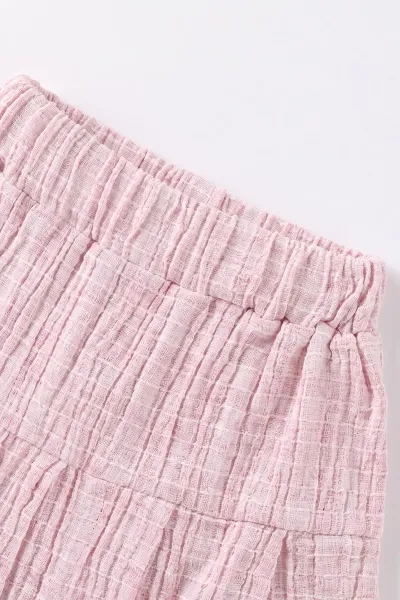Pembe (6-24 Ay) Kelebek Baskılı Raporlu Badili Etekli Kız Bebek 4'lü Takım 482245