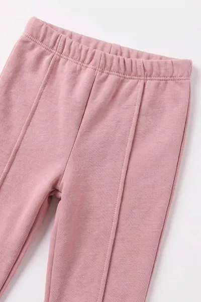 Pembe (6-24 Ay) Leopar Kalp Baskılı Hırkalı 3 İp Şardonlu Kız Bebek 3'lü Takım 497333