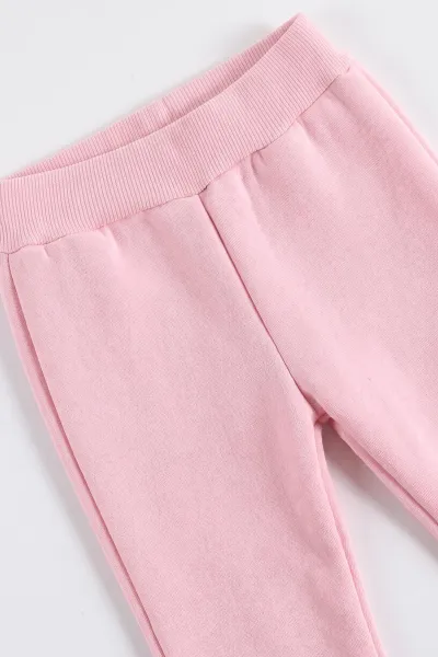 Pembe (6-24 Ay) Lila Kalp Baskılı 3 İp  Şardonlu  Kız Bebek Kışlık Takım 493658