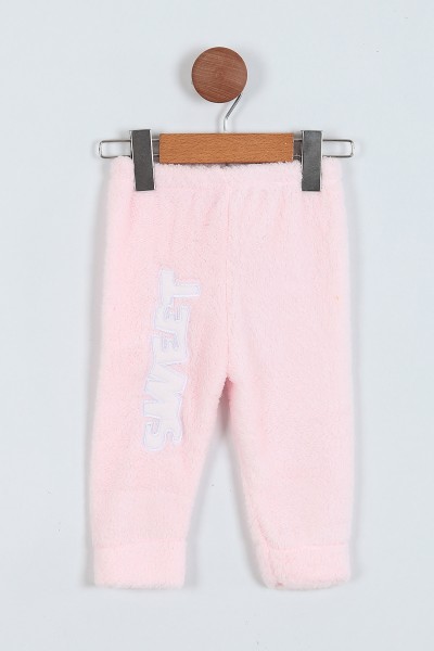 Pembe (6-24 Ay) Nakışlı Hırkalı Welsoft Üçlü Kız Bebe Takım 225284