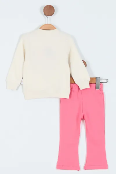 Pembe (6-24 Ay) Nakışlı İki İp Kız Bebe Takım 226761