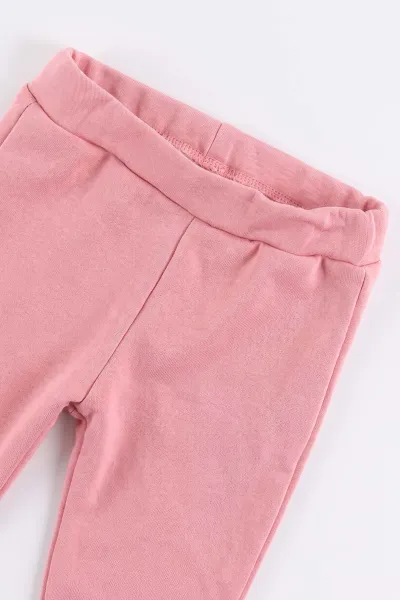 Pembe (6-24 Ay) Papatya Nakışlı  3 İp Şardonlu Kız Bebek 2'li Takım 499436